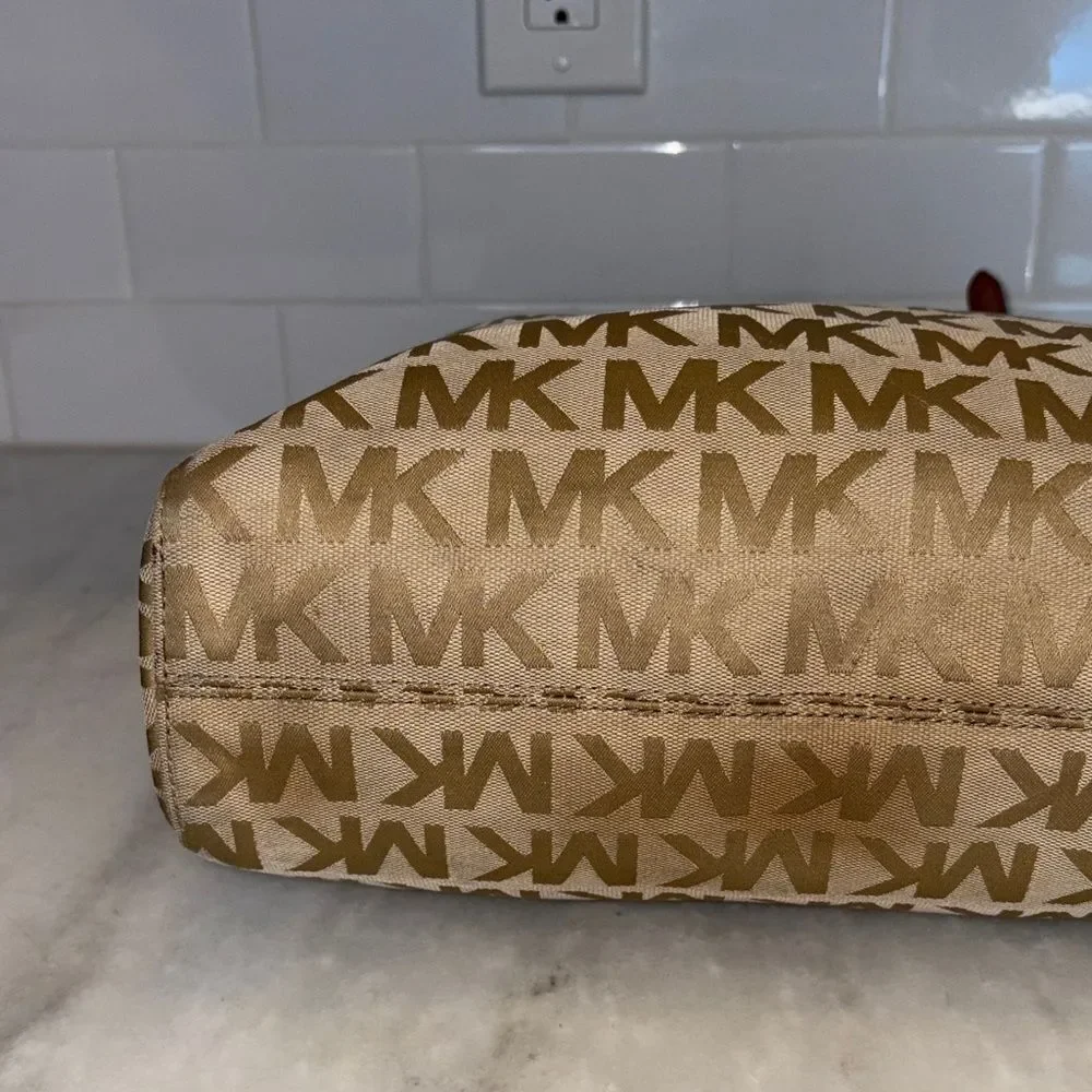 Michael Kors Bag Purse Handbag Signature Logo Shopper Tote Bag Pocketbook - Picture 9 of 16